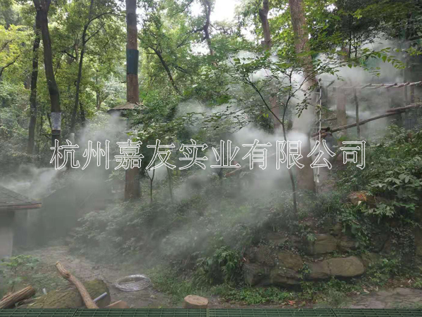 深圳动物园高压微雾降温造景1